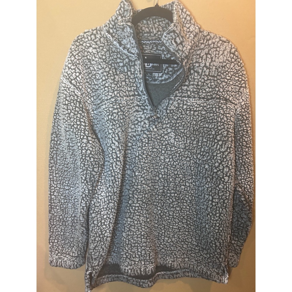 Boxercraft Sherpa Pullover Women Large Gray Excellent Quarter Zip Fleece Cozy
